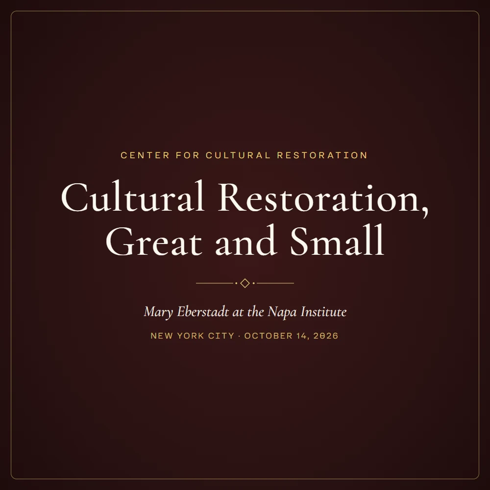 Cultural Restoration, Great and Small